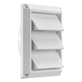 Lambro 604W 4-In. White Plastic Air Intake Louver Vent